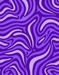 Purple Abstract Wavy Zebra Print Rug