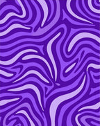 Purple Abstract Wavy Zebra Print Rug