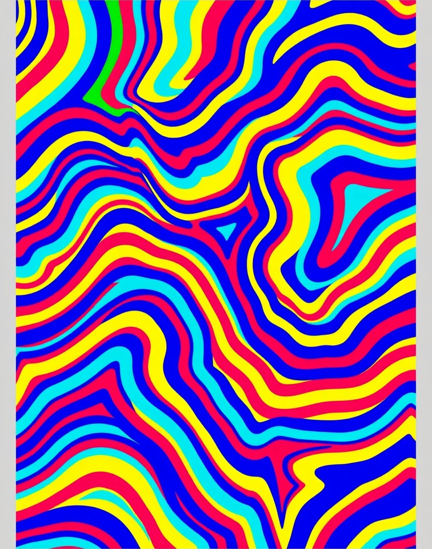 Vibrant Psychedelic Swirl Pattern Rug