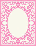 Pink Floral Oval Motif Custom Design Rug