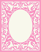 Pink Floral Oval Motif Custom Design Rug