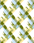 Abstract Interlocking Geometric Lines Rug