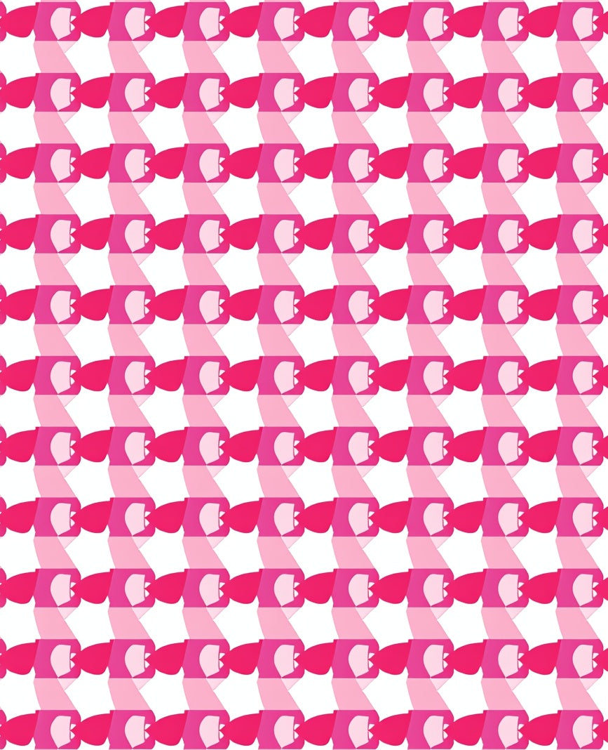Pink Geometric Abstract Pattern Rug