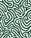 Abstract Green Swirl Continuous Pattern Rug