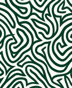 Abstract Green Swirl Continuous Pattern Rug