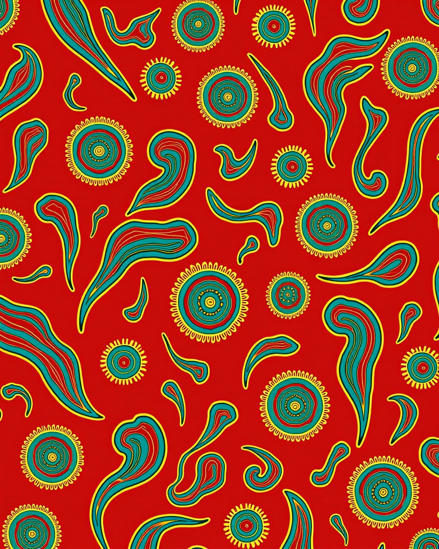 Abstract Swirl Sunburst Pattern Rug