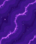 Purple Cosmic Nebula Lightning Design Rug