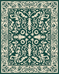 Classic Floral Scroll Patterned Rug