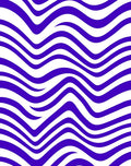 Bold Blue Wavy Stripe Pattern Rug