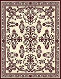 Ornate Floral Patterned Vintage Style Rug