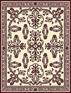 Ornate Floral Patterned Vintage Style Rug
