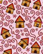 Whimsical Gingerbread House Swirl Rug