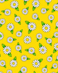 Sunny Yellow Daisy Floral Pattern Rug