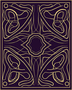 Golden Swirl Abstract Linear Pattern Rug