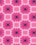 Radiant Pink Floral Pattern Rug
