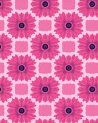 Radiant Pink Floral Pattern Rug
