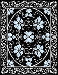 Ornate Floral Scroll Work Rug