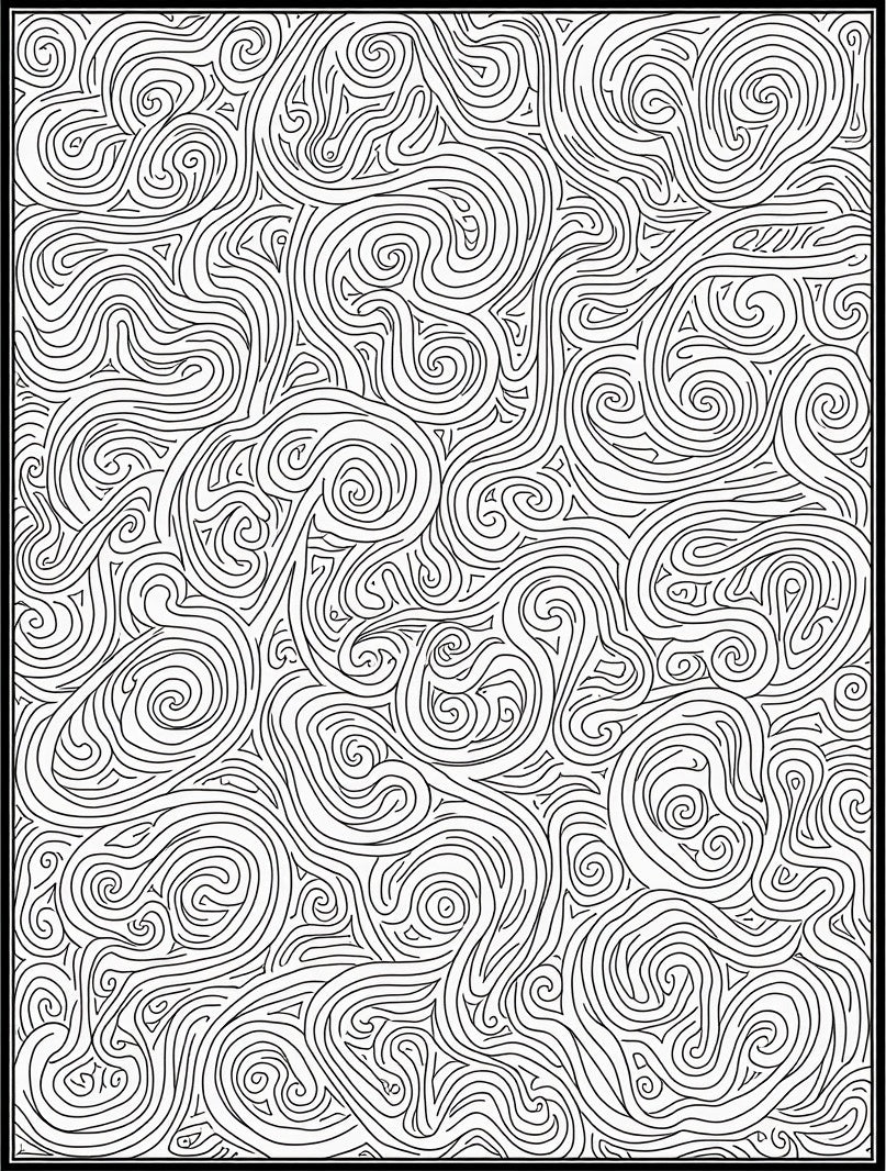 Abstract Swirls Organic Pattern Rug