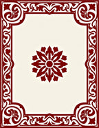 Rich Floral Medallion Border Design Rug