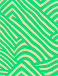 Bright Green Wavy Stripe Pattern Rug