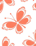 Coral Butterfly Pattern Design Rug