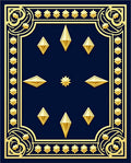 Gold Diamond Star Pattern Design Rug