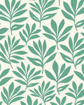 Teal Foliage Botanical Pattern Rug