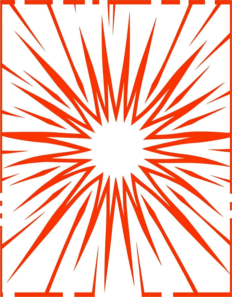 Radiant Sunburst Geometric Design Rug