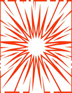 Radiant Sunburst Geometric Design Rug