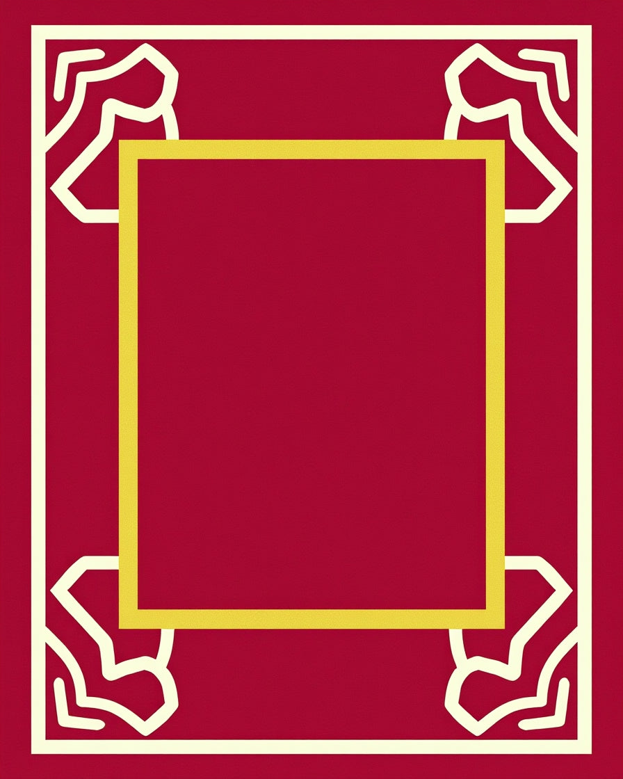 Regal Ivory Yellow Border Design Rug