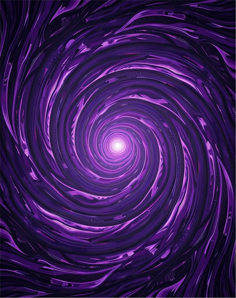 Vibrant Purple Swirl Abstract Rug