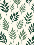 Green Leaf Botanical Pattern Rug