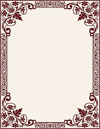 Ornate Floral Scroll Border Rug