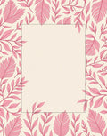 Lush Pink Leaf Pattern Design Rug