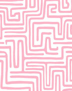 Pink Maze Pattern Rug
