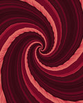 Deep Red Infinite Swirl Pattern Rug