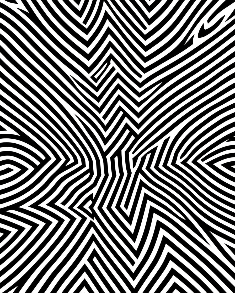 Abstract Geometric Stripe Design Rug