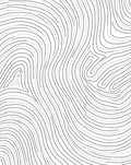 Abstract Black White Wavy Lines Rug