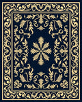 Elegant Floral Scroll Patterned Rug
