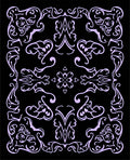 Elegant Lilac Swirl Pattern Rug