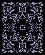 Elegant Lilac Swirl Pattern Rug
