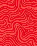 Dynamic Red Swirl Pattern Rug