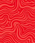 Dynamic Red Swirl Pattern Rug