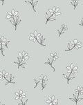 Delicate Floral Outline Pattern Rug