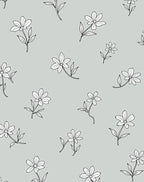 Delicate Floral Outline Pattern Rug