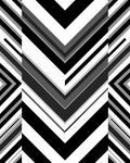 Bold Black White Chevron Stripes Design Rug