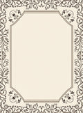 Ornate Floral Leaf Border Design Rug