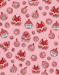 Red Tribal Figures on Pink Ground Rug