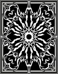 Elegant Floral Inverted Mandala Design Rug
