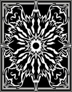 Elegant Floral Inverted Mandala Design Rug